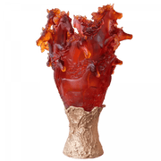 Cavalcade Prestige Horse Vase in Amber 50 ex Daum