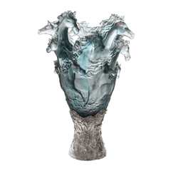 Cavalcade Prestige Horse Vase in Blue & Grey 50 ex Daum