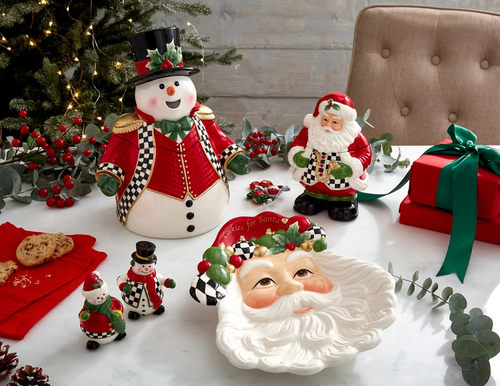 Christmas Tree - Black and White Figural Collection Black and White Christmas Mug and Spoon Set Spode