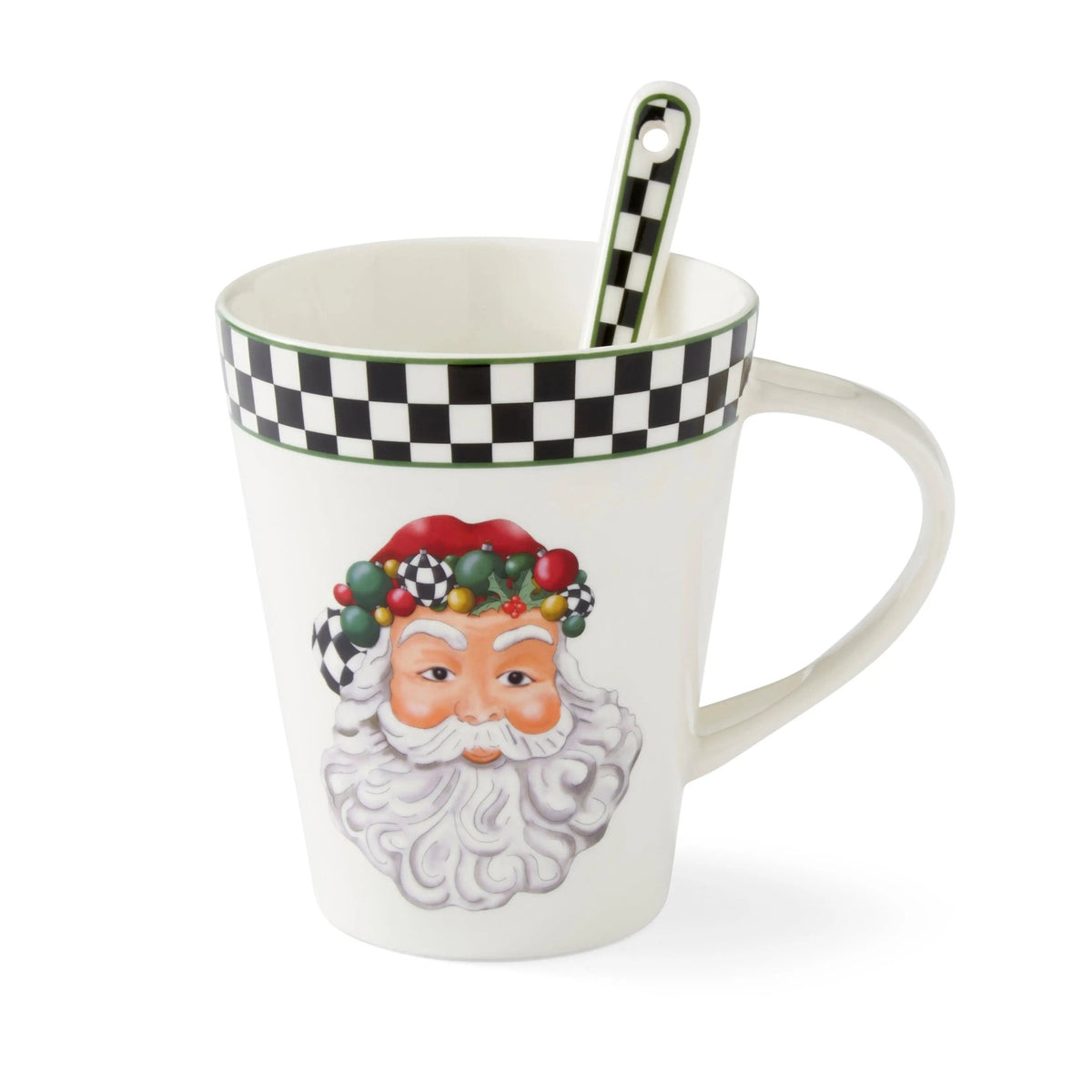 Christmas Tree - Black and White Figural Collection Black and White Christmas Mug and Spoon Set Spode