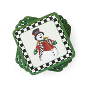 Christmas Tree - Black and White Figural Collection Black and White Christmas S/6 Mixed Snowman and Santa Coasters Spode