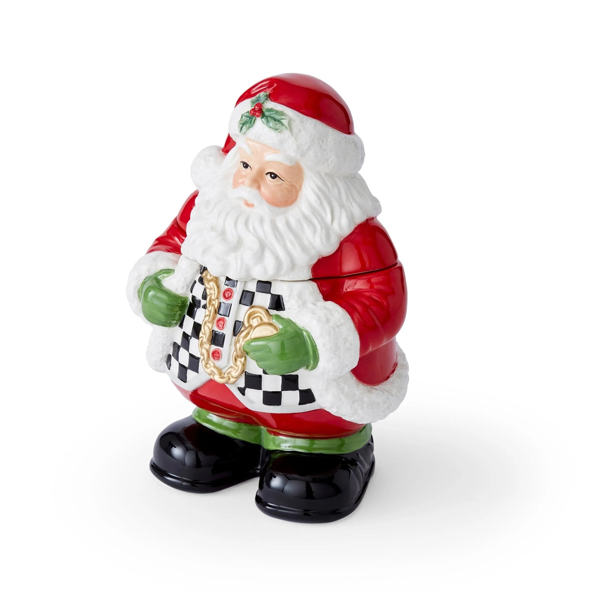 Christmas Tree - Black and White Figural Collection Figural Black and White Santa Candy Jar Spode