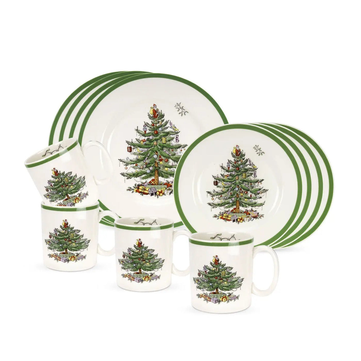Christmas Tree - Dinnerware / Entertaining 12-Pc Set Spode