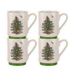 Christmas Tree - Dinnerware / Entertaining S/4 Stacking Mugs Spode