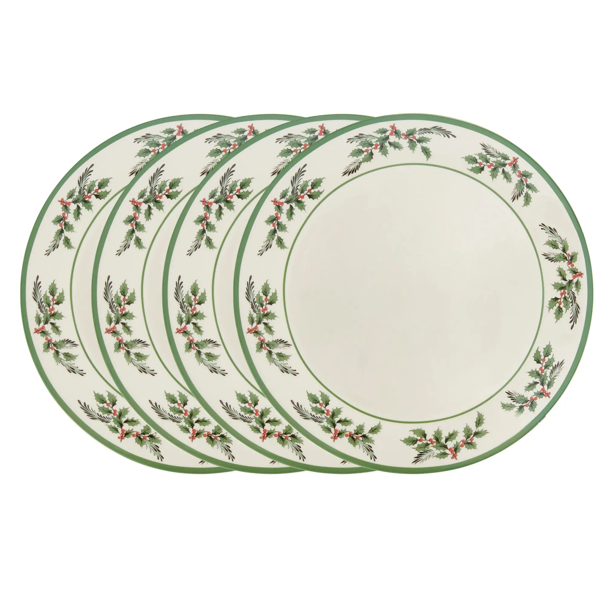 Christmas Tree - Holly Collection Set of 4 Dinner Plates Spode