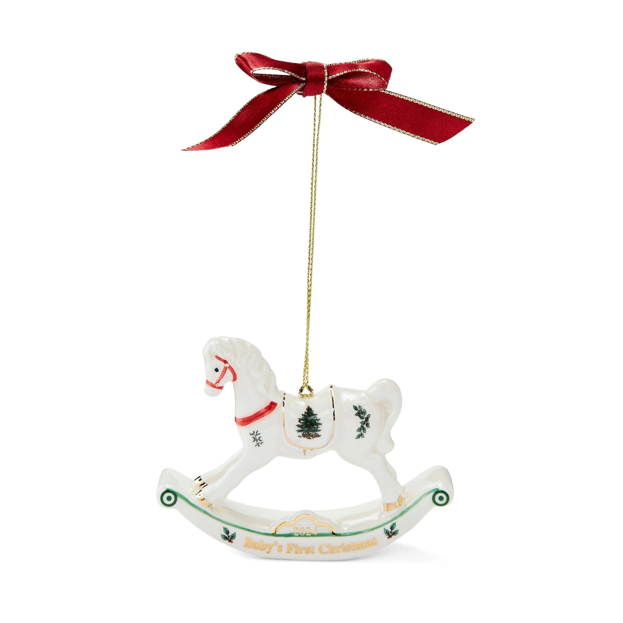 Christmas Tree - Ornaments BABYS FIRST HORSE ORN DTD 2024 Spode