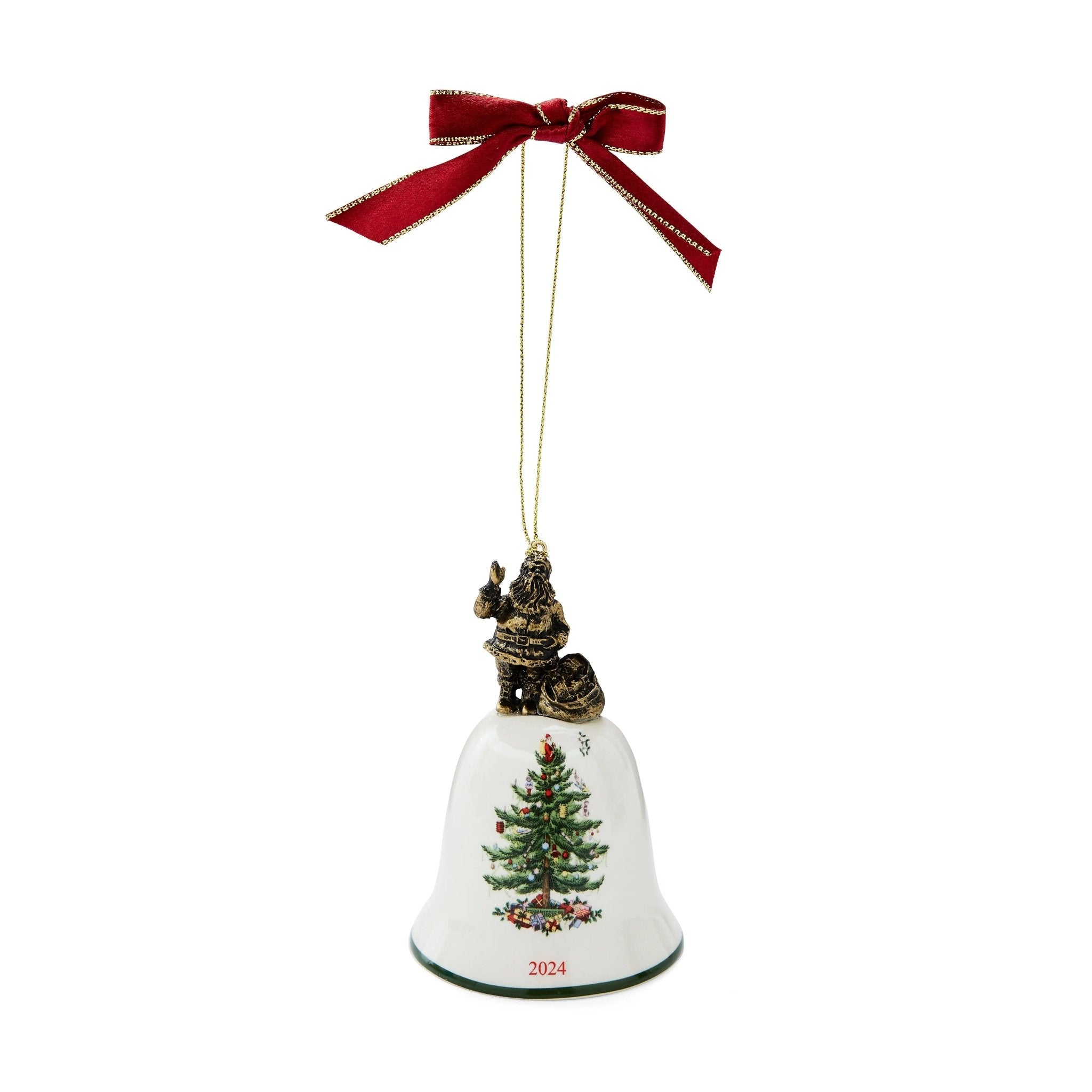 Christmas Tree - Ornaments SANTA ANNUAL BELL ORN DTD 2024 Spode