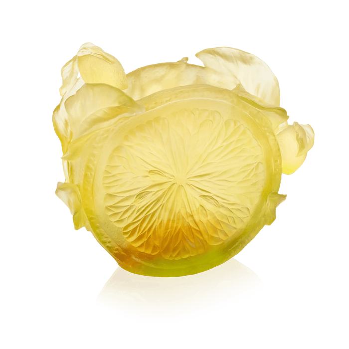 Daum Citrus Large Crystal Vase