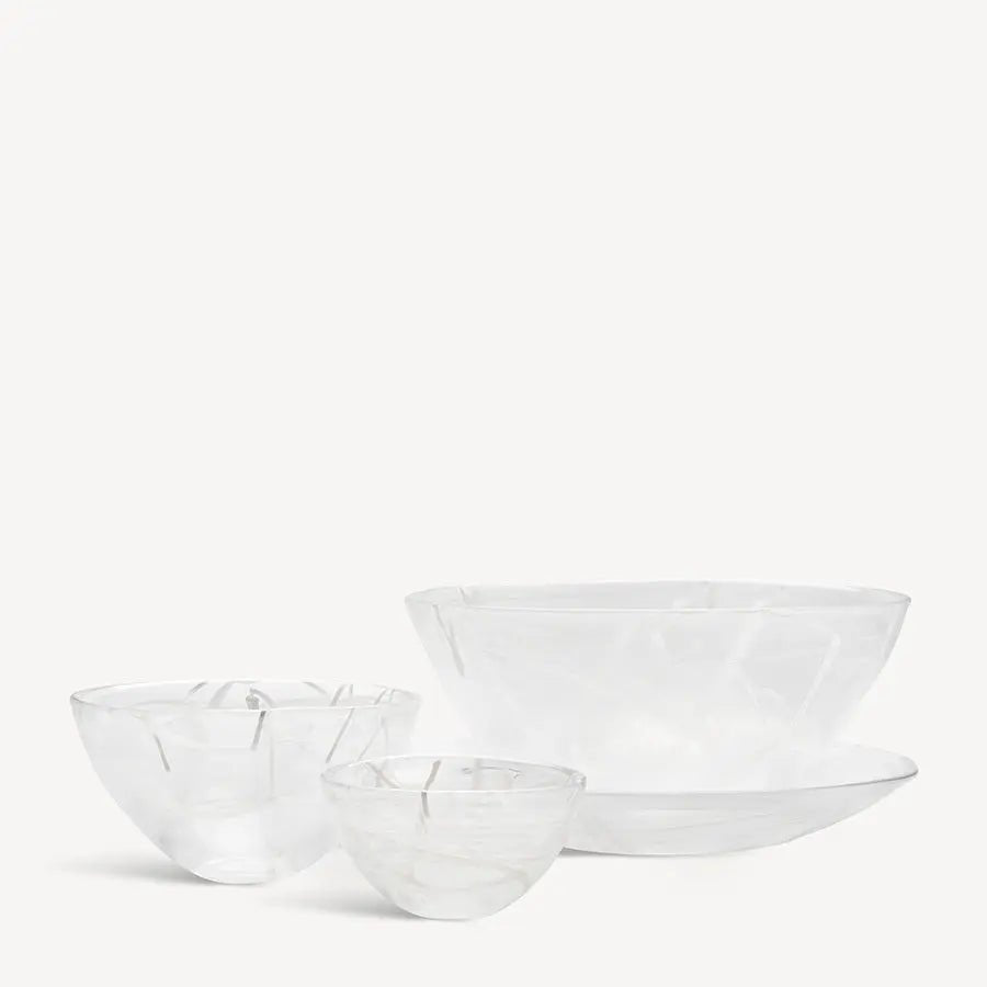 Contrast Bowl White/White Large Kosta Boda