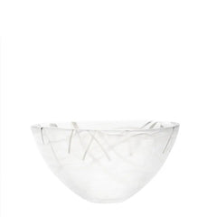 Contrast Bowl White/White Medium Kosta Boda