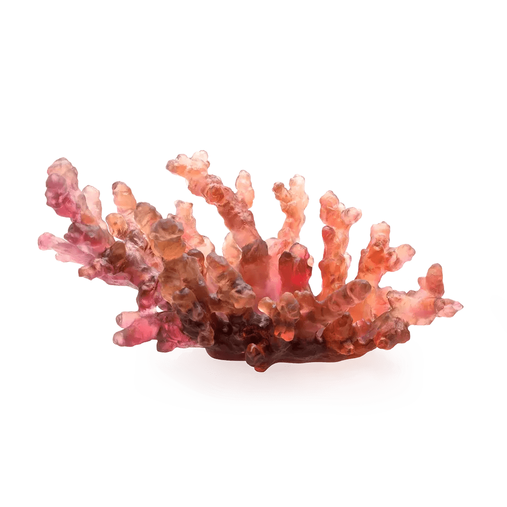 Coral Sea Amber Red Medium Bowl Daum