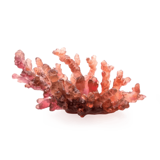 Coral Sea Amber Red Medium Bowl Daum