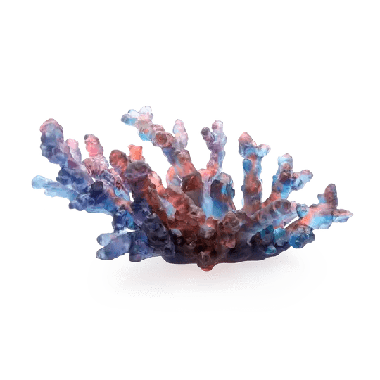 Coral Sea Blue Red Medium Bowl Daum