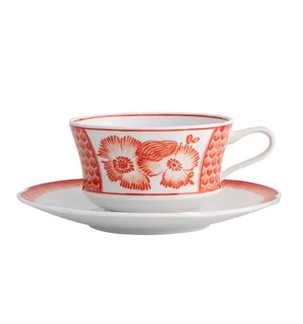 CORALINA TEA CUP AND SAUCER Vista Alegre