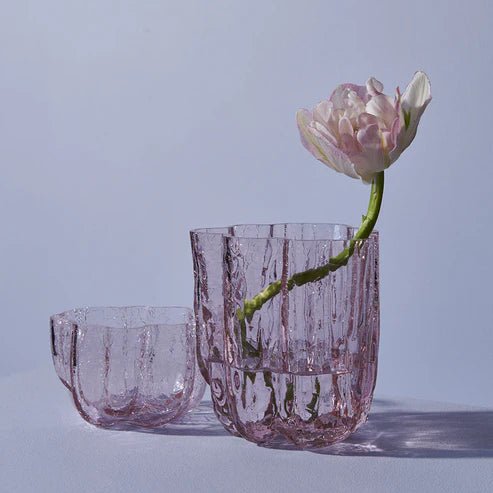 Crackle Bowl/Votive Pink No reviews Kosta Boda - Crystal House