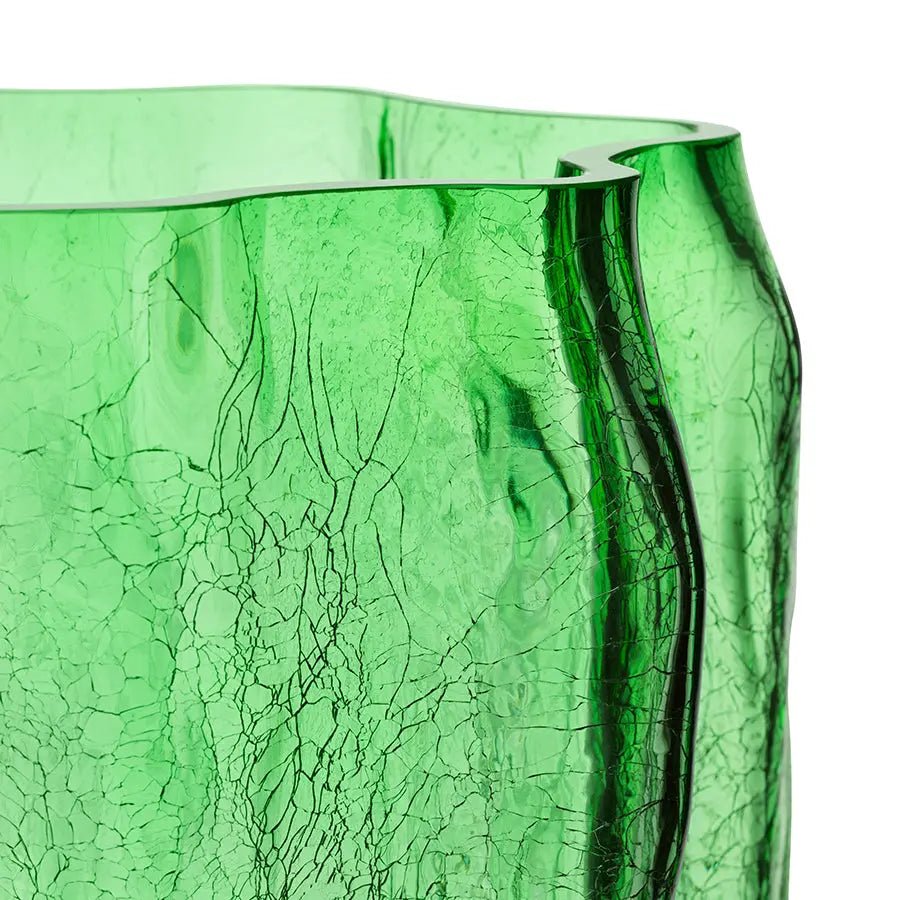Crackle Green Vase XL Kosta Boda
