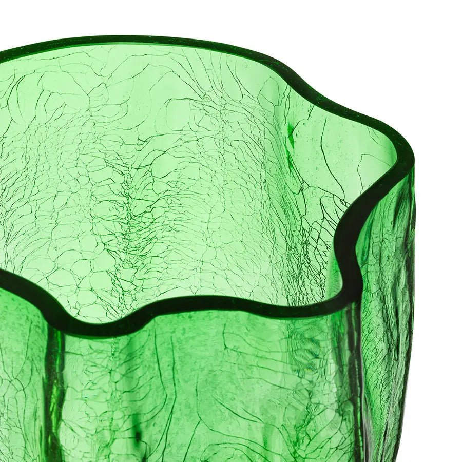 Crackle Green Vase XL Kosta Boda