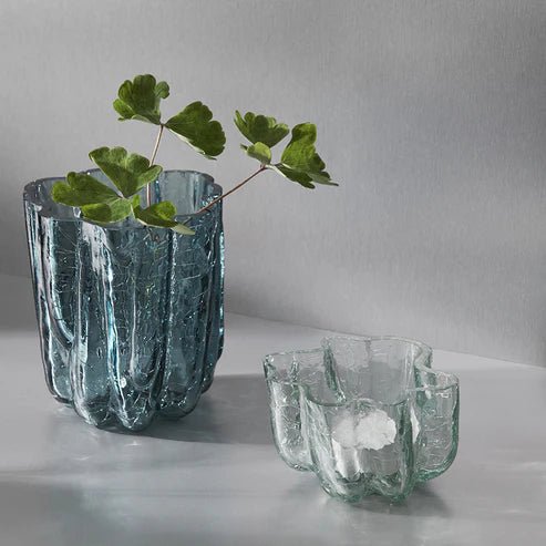 Crackle Vase Circular Small Kosta Boda - Crystal House