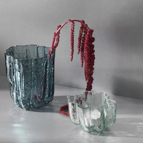 Crackle Vase Circular Small Kosta Boda - Crystal House