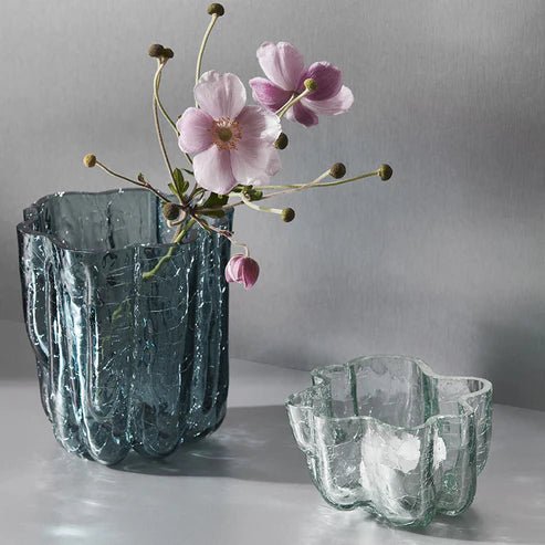 Crackle Vase Circular Small Kosta Boda - Crystal House
