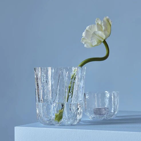 Crackle Vase Clear Small Kosta Boda - Crystal House