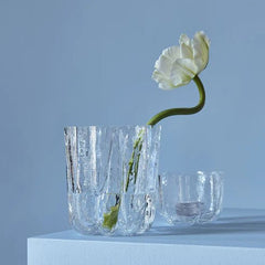 Crackle Vase Clear Small Kosta Boda - Crystal House