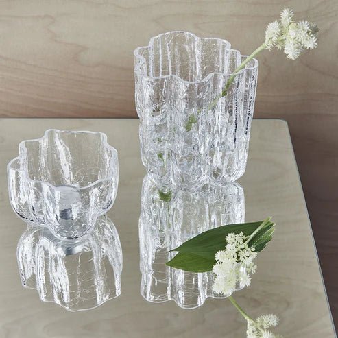Crackle Vase Clear Small Kosta Boda - Crystal House