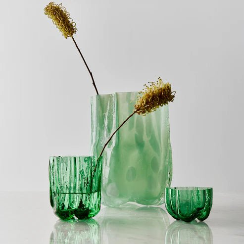 Crackle Vase Green Small Kosta Boda - Crystal House