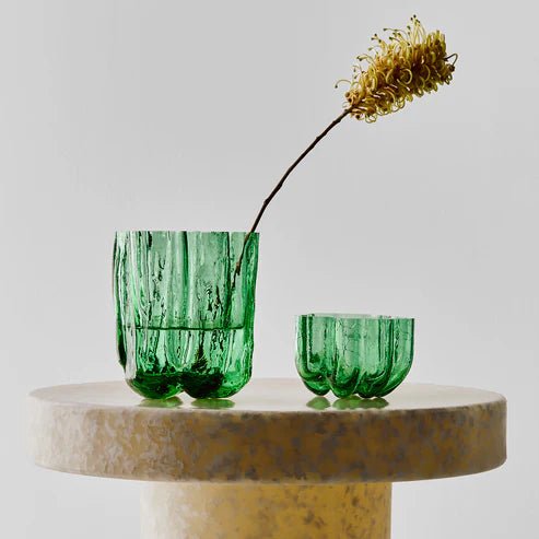 Crackle Vase Green Small Kosta Boda - Crystal House