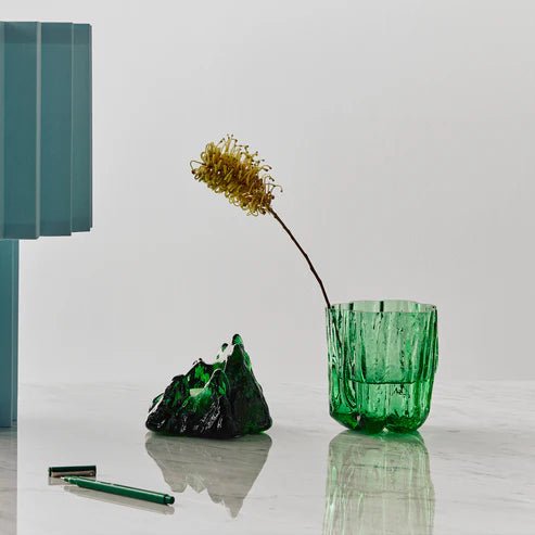 Crackle Vase Green Small Kosta Boda - Crystal House