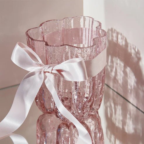 Crackle Vase Pink Small Kosta Boda - Crystal House