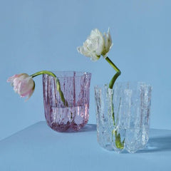 Crackle Vase Pink Small Kosta Boda - Crystal House