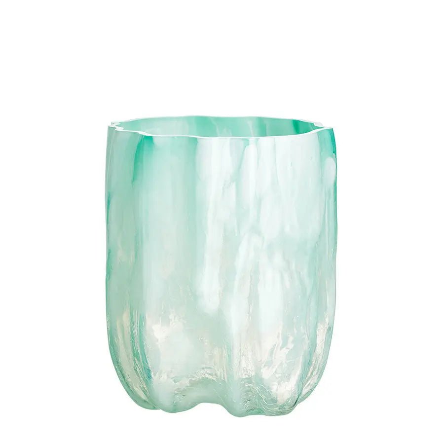 Crackle Vase Tall Jade Green Kosta Boda