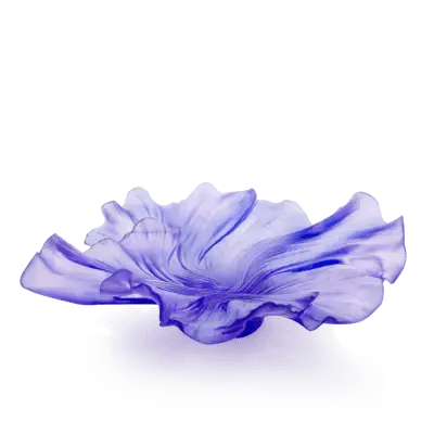 Croisiere Medium Lilac Pleated Bowl Daum