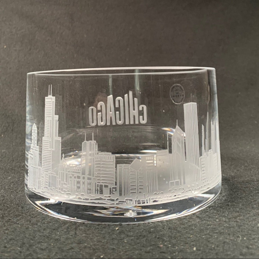 Crystal Bowl - Chicago Skyline Crystal Bowl Crystal House - Crystal House