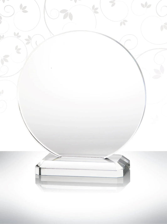 Crystal Circle Award with Matching Base Crystal House - RM
