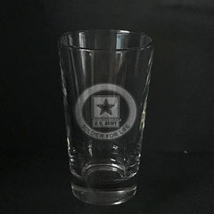 US Army  soldier for life -pint glass Crystal House