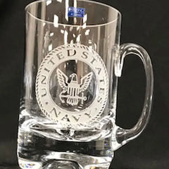 Military Logo engraved on Crystal Mug