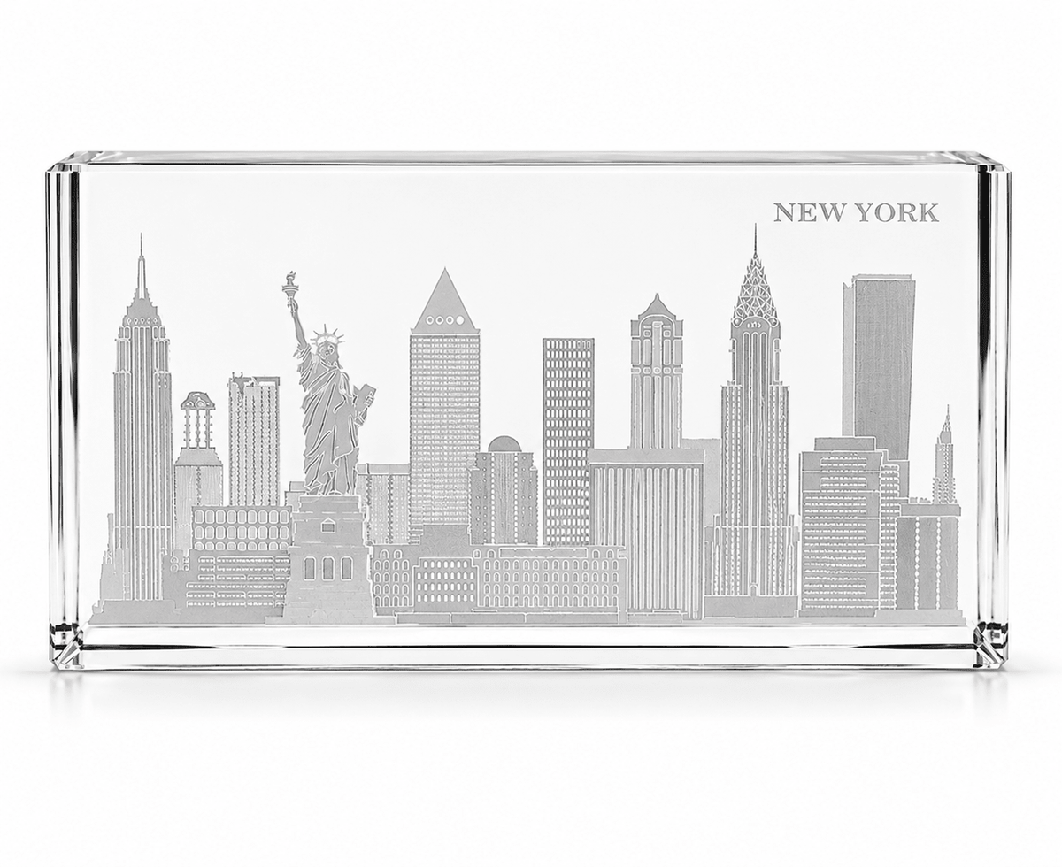 Crystal House Paperweight Fine Crystal with Deep Engraving Premium Luxury Gift Office Decor Crystal House - Crystal House