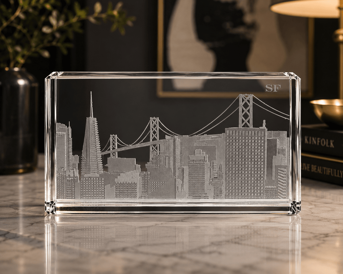 Crystal House Paperweight Fine Crystal with Deep Engraving Premium Luxury Gift Office Decor Crystal House - Crystal House