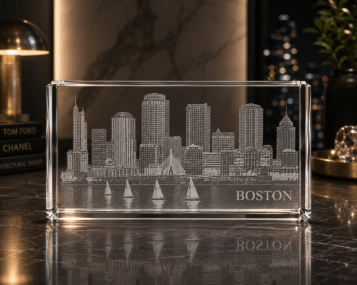 Crystal House Paperweight Fine Crystal with Deep Engraving Premium Luxury Gift Office Decor Crystal House - Crystal House
