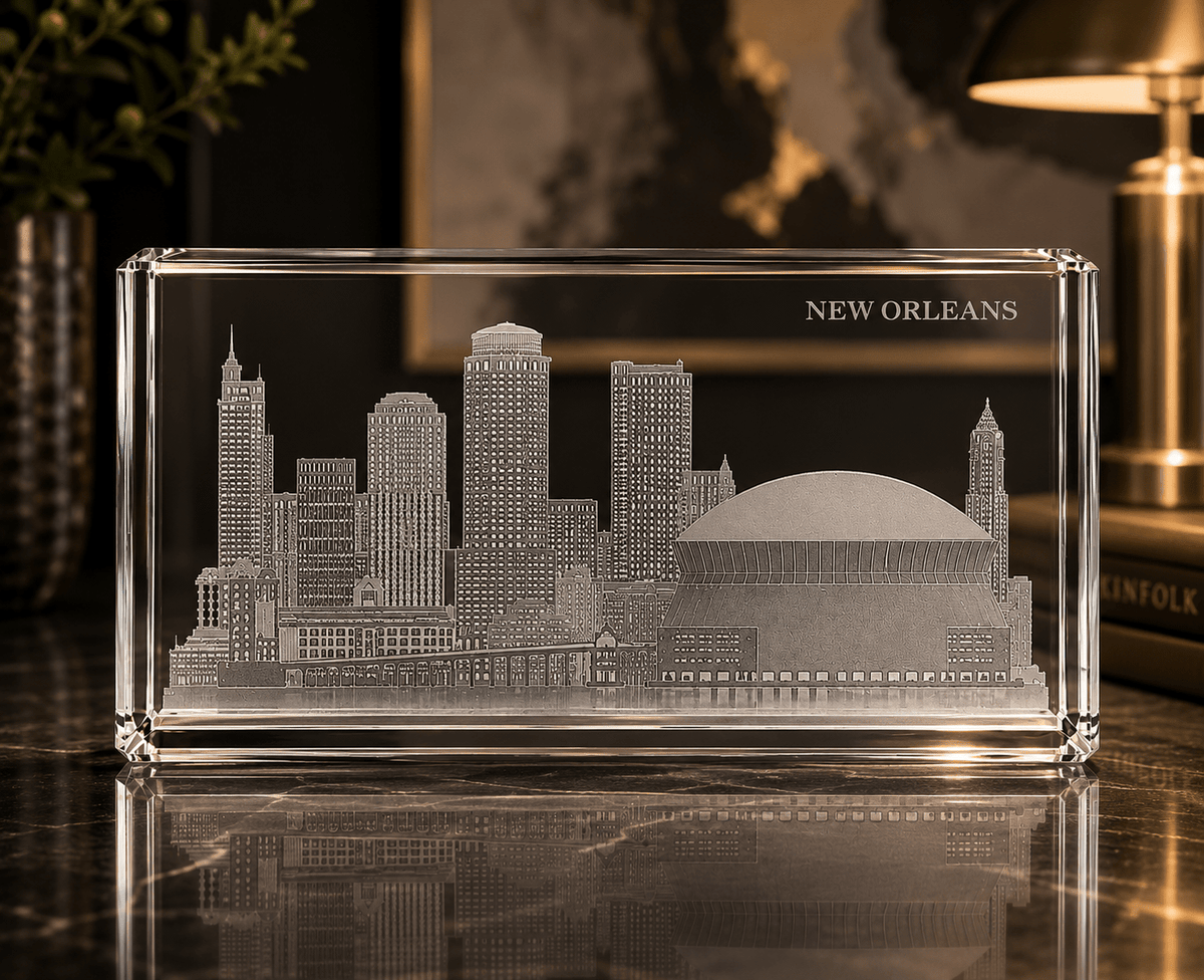 Crystal House Paperweight Fine Crystal with Deep Engraving Premium Luxury Gift Office Decor Crystal House - Crystal House
