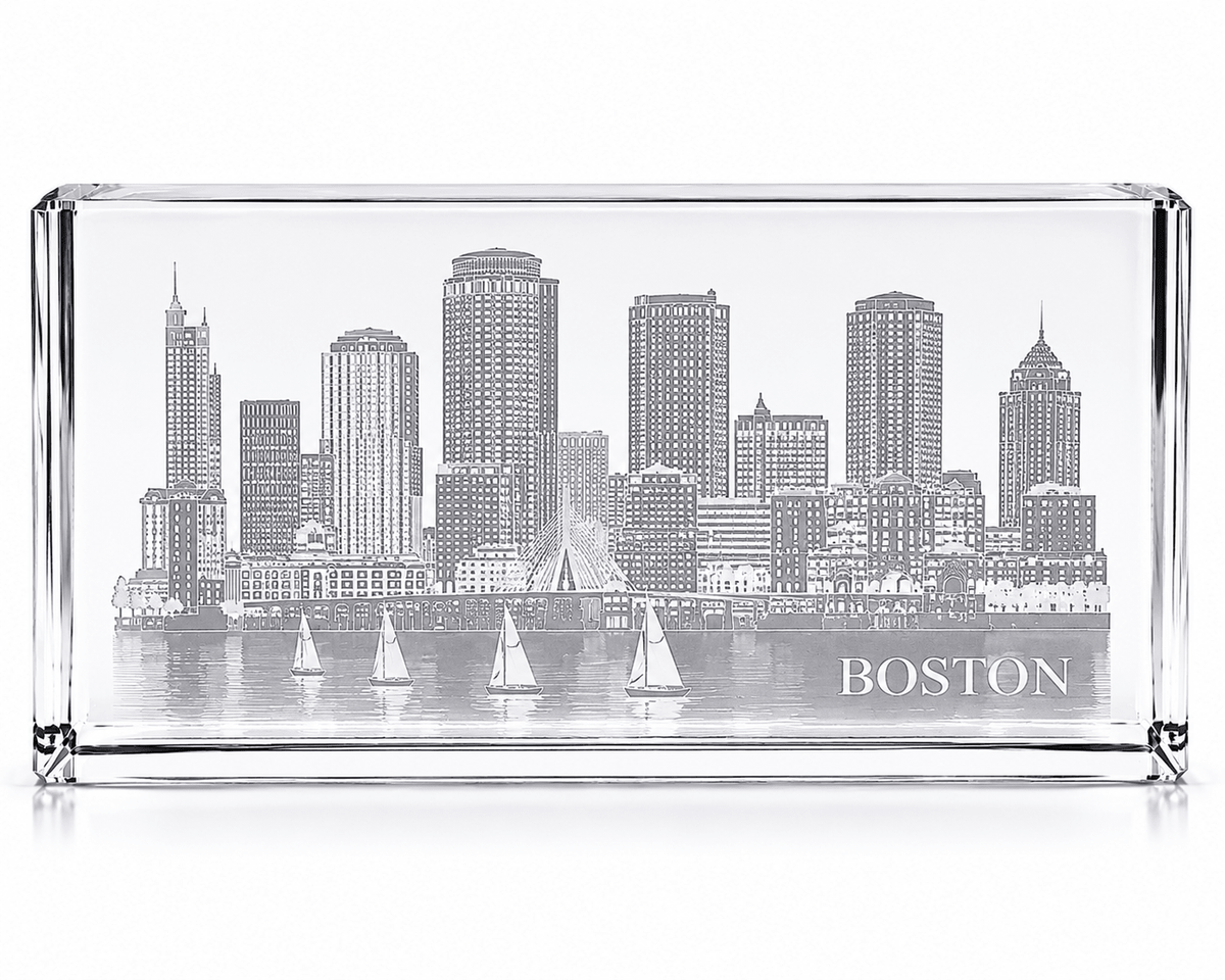 Crystal House Paperweight Fine Crystal with Deep Engraving Premium Luxury Gift Office Decor Crystal House - Crystal House