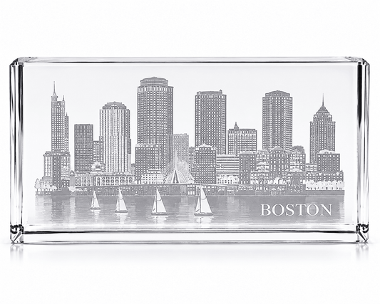 Crystal House Paperweight Fine Crystal with Deep Engraving Premium Luxury Gift Office Decor Crystal House - Crystal House