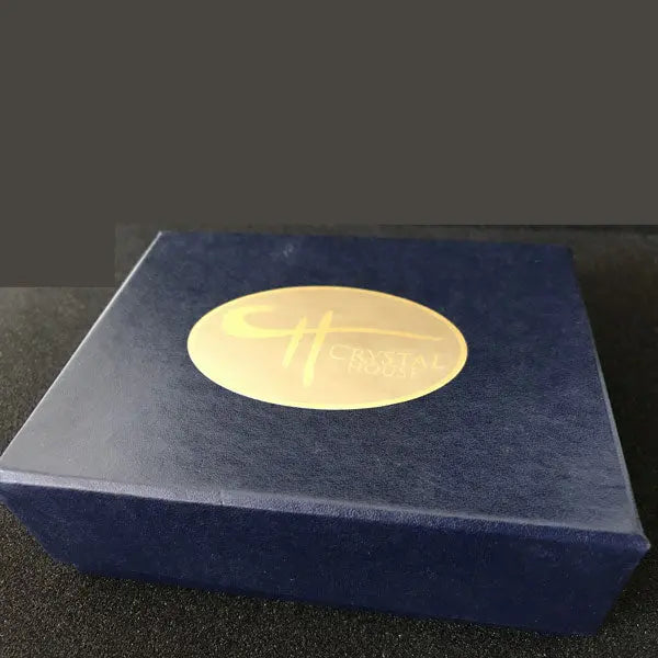 Navy Logo Engraved Crystal Paperweight