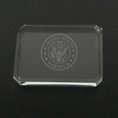 US Army logo-paperweight Crystal House
