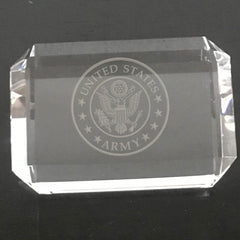 US Army logo-paperweight Crystal House