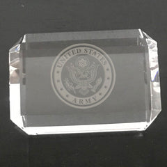 US Army logo-paperweight Crystal House