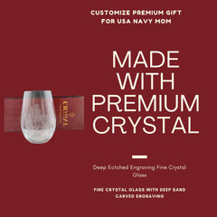 Crystal House Premium Chicago Skyline Old Fashioned Stemless Wine Glass – Engraved Luxury Crystal Crystal House - Crystal House
