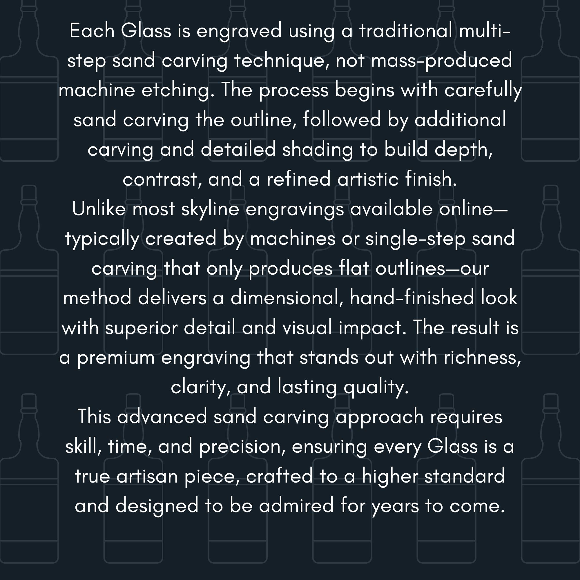 Crystal House Premium Chicago Skyline Old Fashioned Stemless Wine Glass – Engraved Luxury Crystal Crystal House - Crystal House